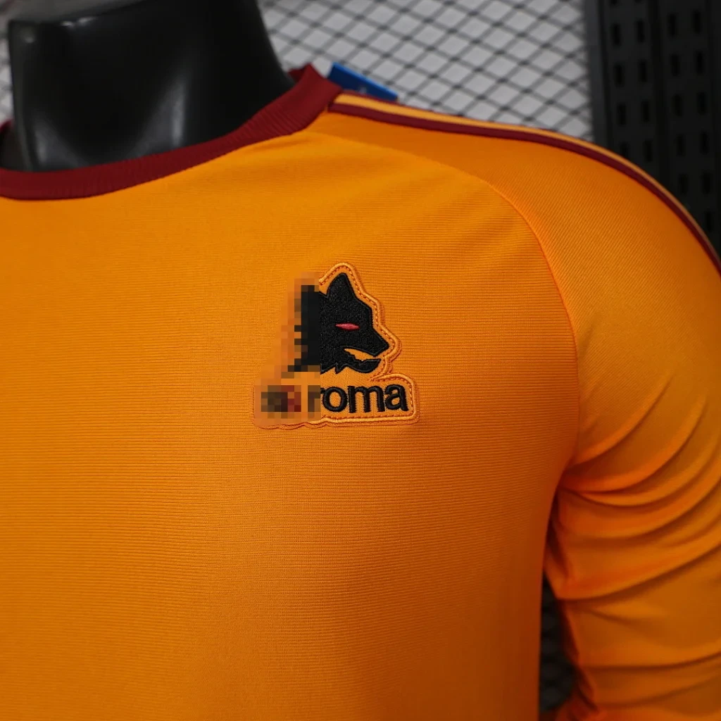 Camiseta naranja AS Roma 2026-2027 manga larga edición especial versión jugador - Imagen 5