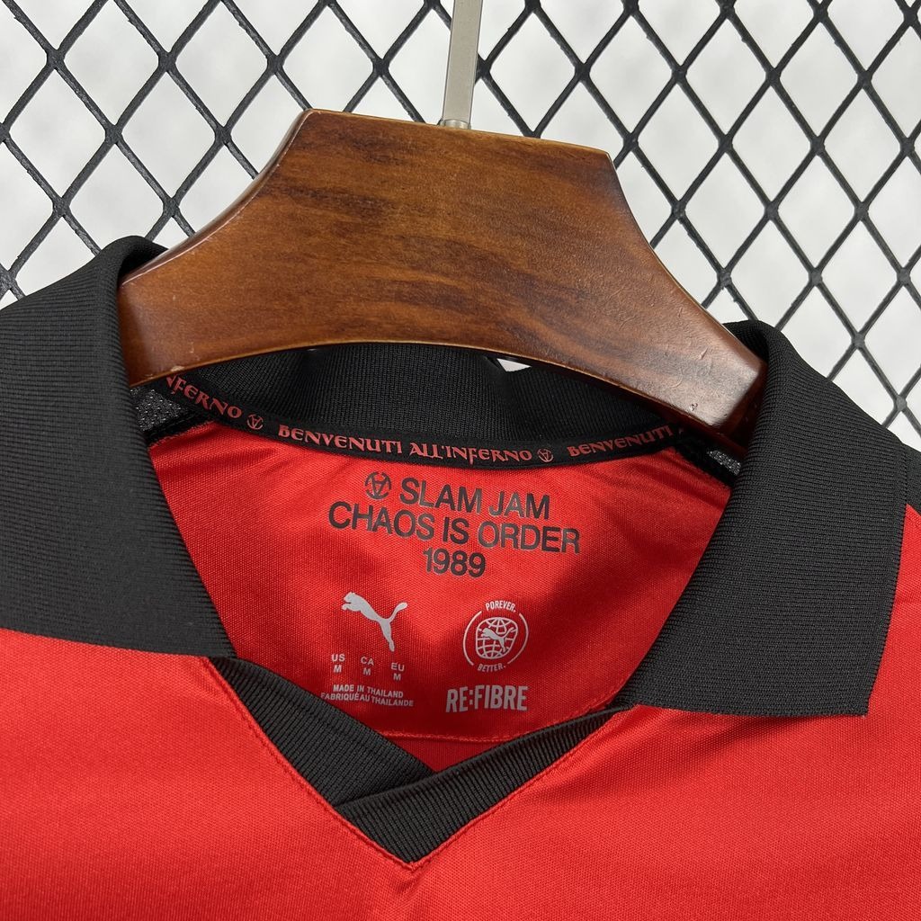 Camiseta AC Milan Naranja 2026-2027 Manga Larga Tercera Equipacion versión fan - Imagen 4