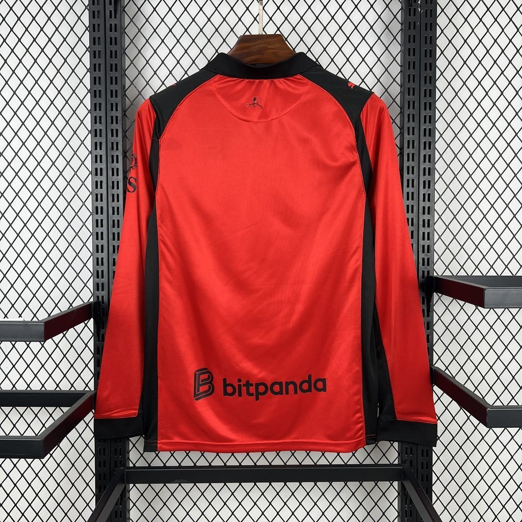 Camiseta AC Milan Naranja 2026-2027 Manga Larga Tercera Equipacion versión fan - Imagen 2
