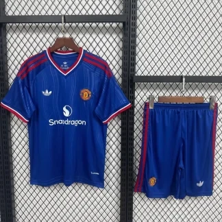 Conjunto niño Manchester United 2026-2027 Azul Segunda equipacion