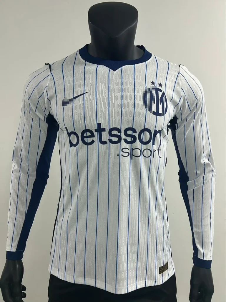 camiseta blanca Inter Milan 2026-2027 manga larga segunda equipacion versión jugador
