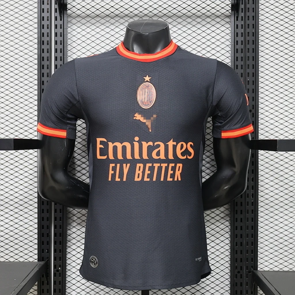 Camiseta AC Milan negro 2026-2027 tercera equipacion versión jugador