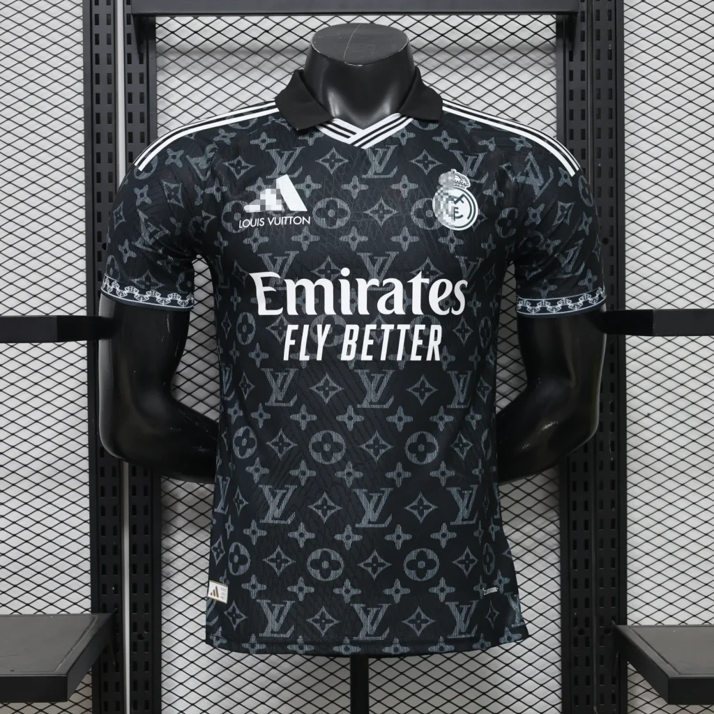 Camiseta Real Madrid 2026-2027 Louis Vuitton Negro Edicion Especial versión jugador