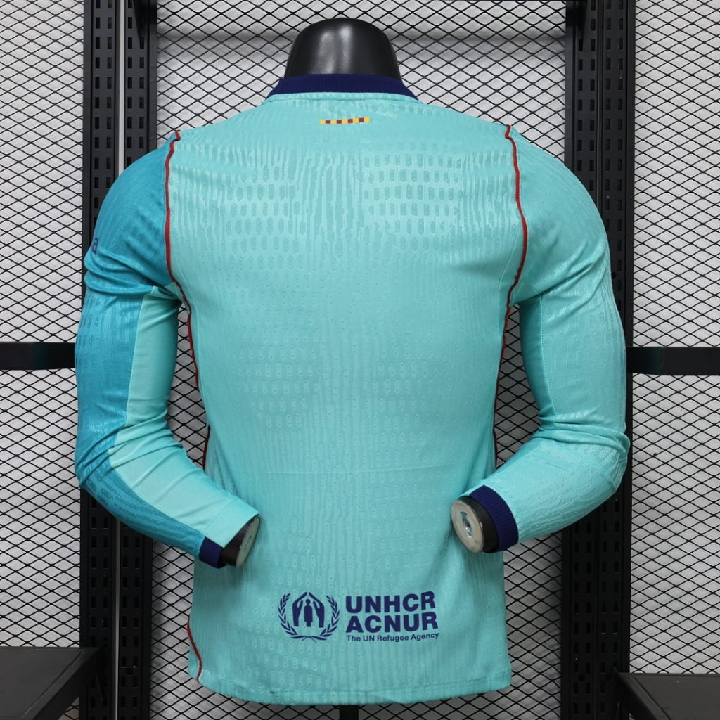 Camiseta Turquesa FC Barcelona 2026-2027 Manga Larga Tercera Equipacion Version Jugador - Imagen 2