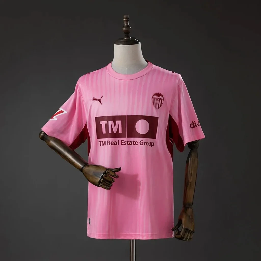Camiseta Mujer Valencia CF 2026-2027 Rosa Tercera Equipacion Versión Fan
