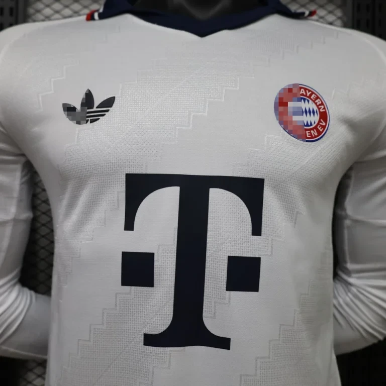 Camiseta Bayern Munich blanca 2026-2027 Manga Larga segunda equipacion versión jugador - Imagen 3