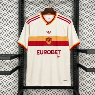 Camiseta blanca AS Roma 2026-2027 segunda equipacion versión fan