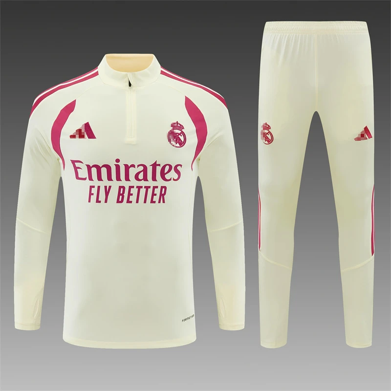 Conjunto Chandal niño/adulto Beige 2026-2027 Real Madrid Version Fan