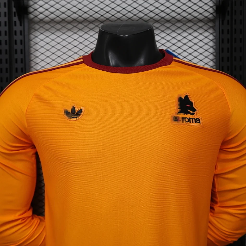 Camiseta naranja AS Roma 2026-2027 manga larga edición especial versión jugador - Imagen 3