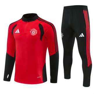 Conjunto Chandal Rojo/Negro adulto/niño 2026-2027 Manchester United Version Fan