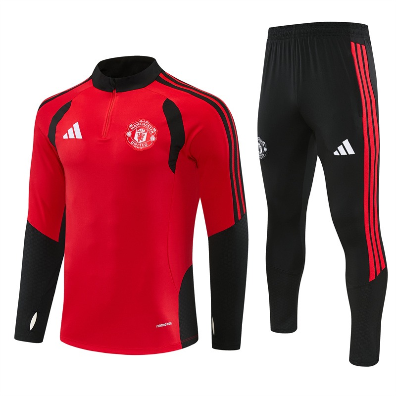 Conjunto Chandal Rojo/Negro adulto/niño 2026-2027 Manchester United Version Fan