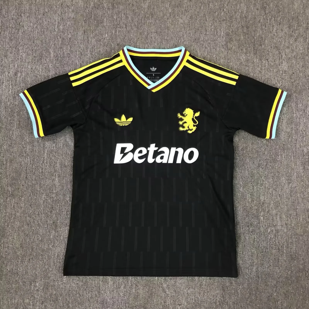 Camiseta Aston Villa Negro 2026-2027 Segunda Equipacion Version Fan