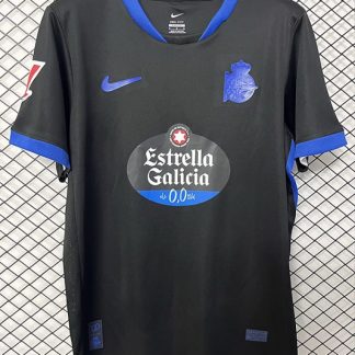 Camiseta Deportivo de la Coruna negra 2026-2027 segunda equipacion versión fan