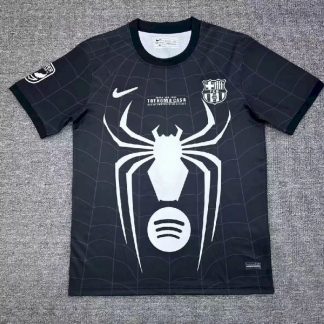 Camiseta FC Barcelona X Spiderman 2026-2027 negra edición especial versión fan