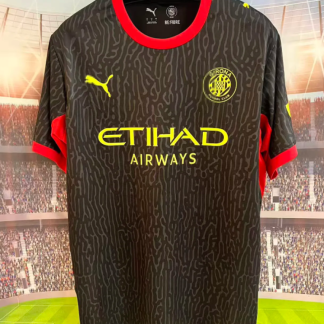 Camiseta Girona Negra 2026-2027 Segunda Equipacion Version Fan