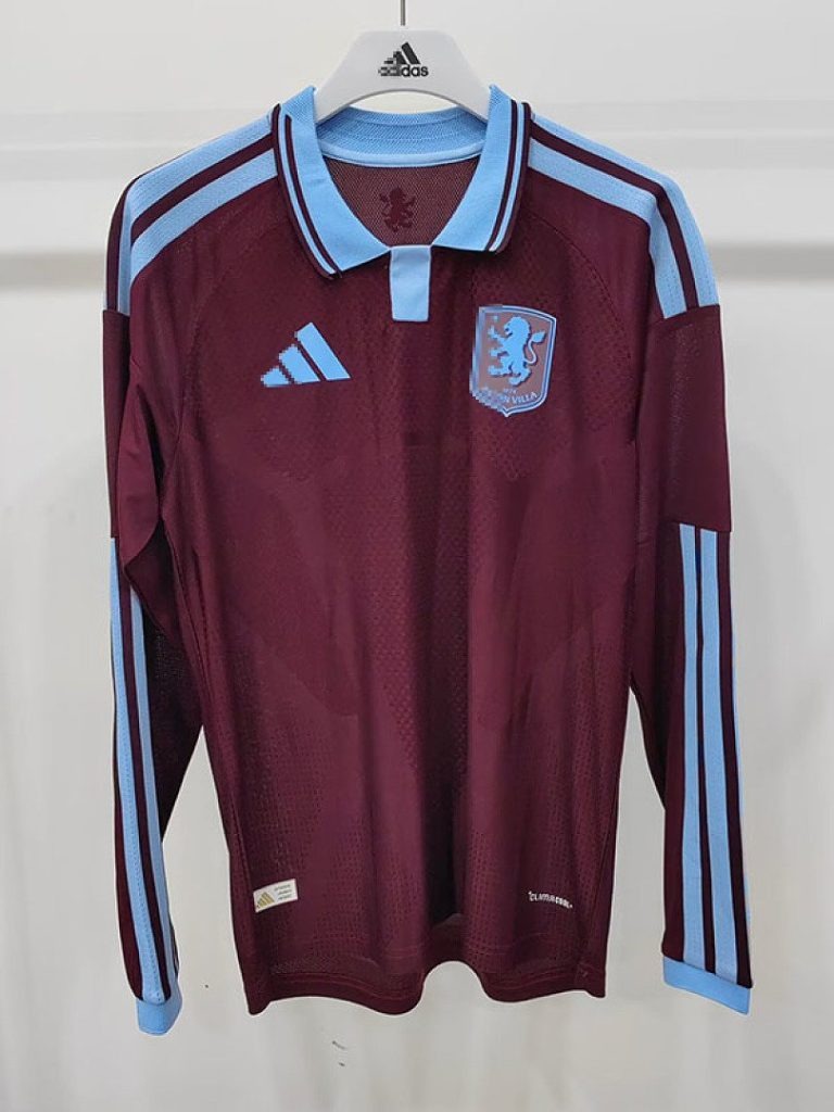 Camiseta Manga Larga Aston Villa 2026-2027 Watkins Primera Equipacion Version Fan