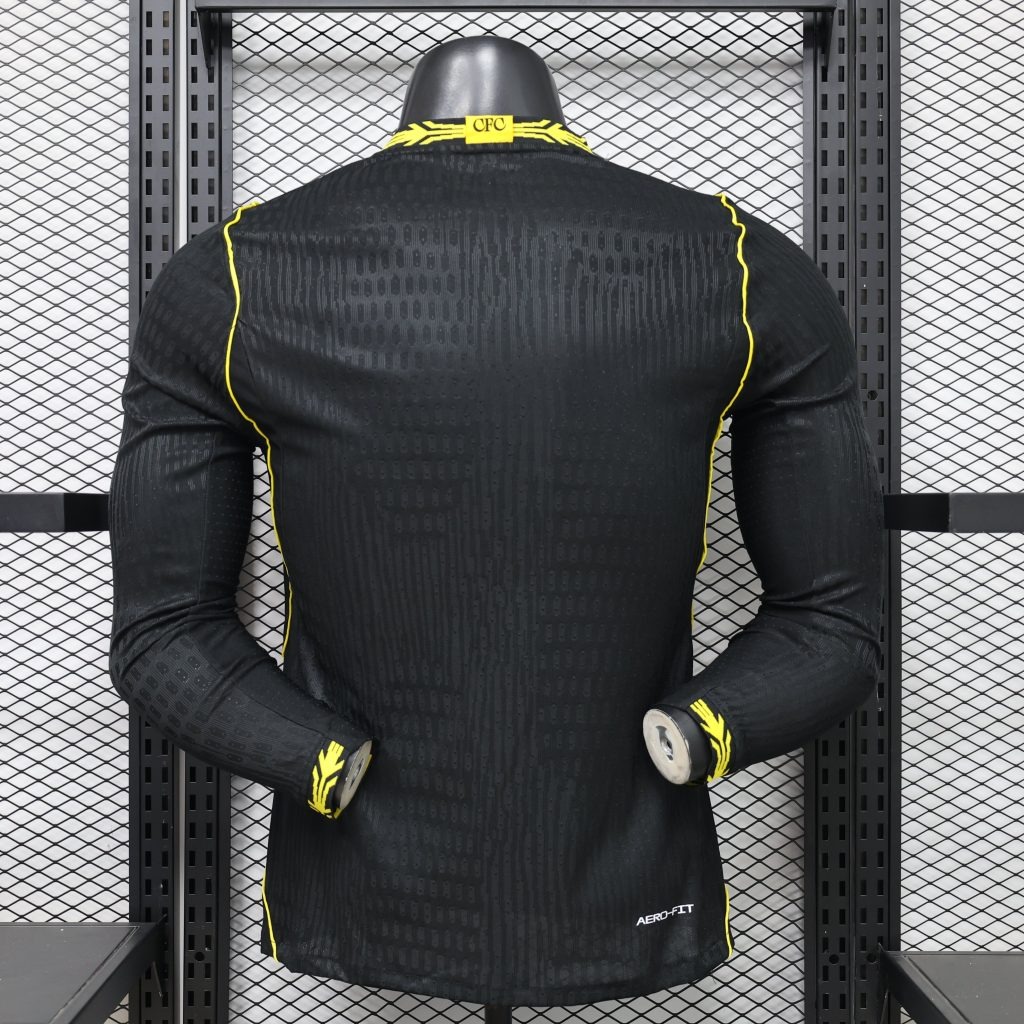 Camiseta Manga Larga Chelsea Negro 2026-2027 Segunda Equipacion Versión Jugador - Imagen 2