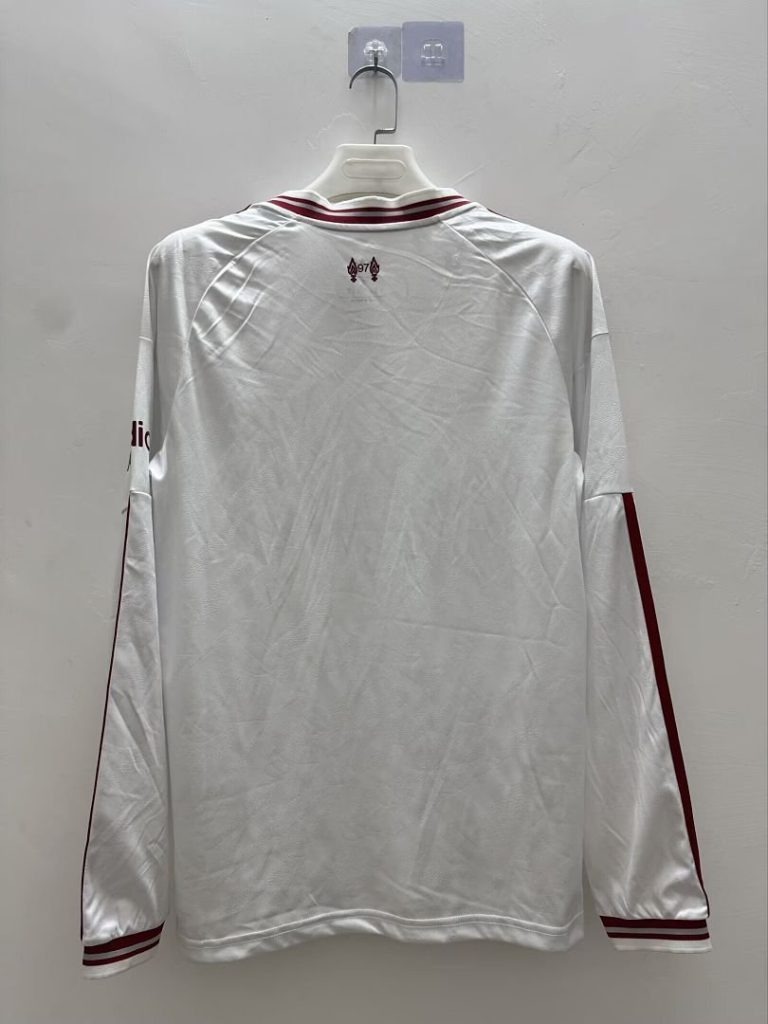 Camiseta Manga Larga Liverpool Blanca 2026-2027 Segunda Equipacion Versión Fan - Imagen 2