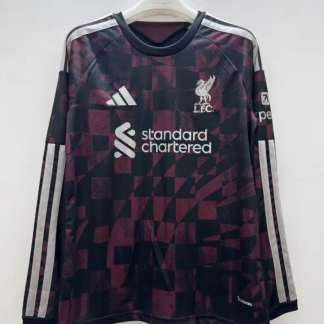 Camiseta Manga Larga Liverpool Negro 2026-2027 Tercera Equipacion Versión Fan