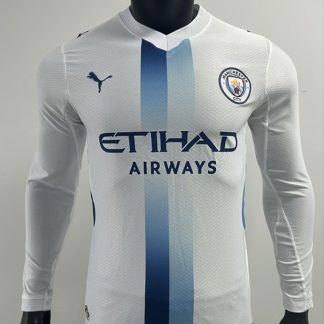 Camiseta Manga Larga Manchester City Blanca 2026-2027 Tercera Equipacion Version Jugador
