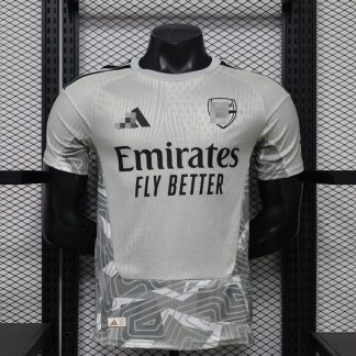 Camiseta Portero Gris y Negra Emirates Arsenal 2026-2027 Portero Version Jugador