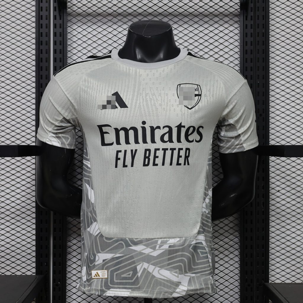 Camiseta Portero Gris y Negra Emirates Arsenal 2026-2027 Portero Version Jugador
