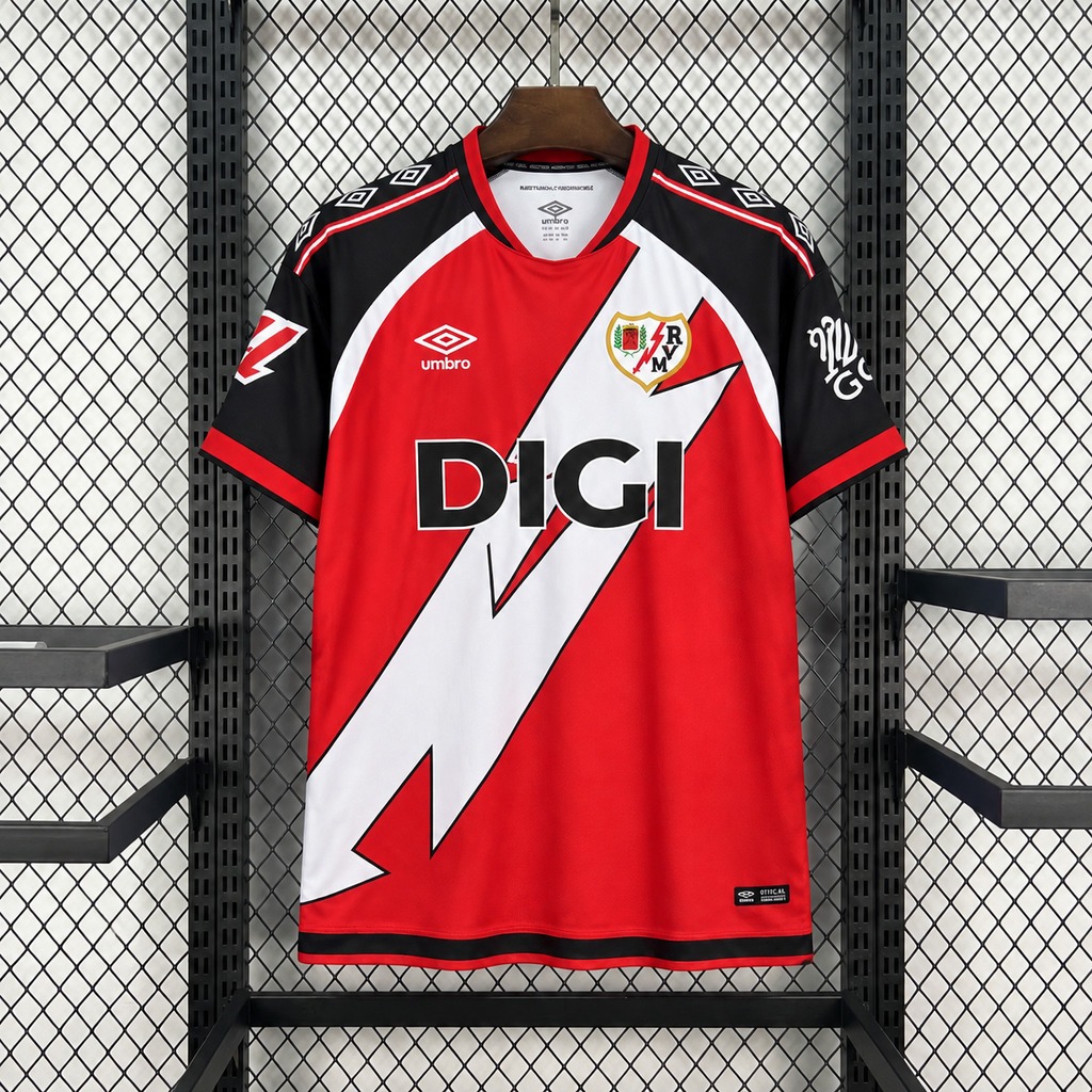 Camiseta Rayo Vallecano rojo 2026-2027 segunda equipacion versión fan