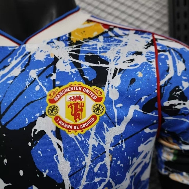 Camiseta The Stone Roses x Manchester United Multicolor 2026-2027 Edición Especial Version Jugador - Imagen 3