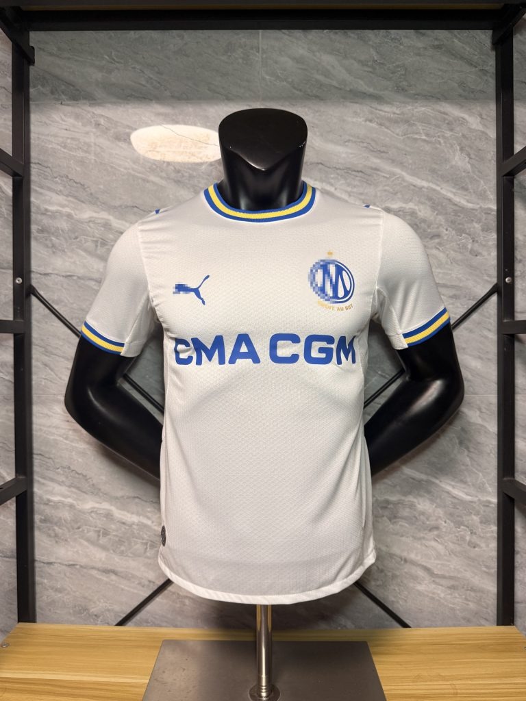 Camiseta blanca Olympique Marsella 2026-2027 primera equipacion versión jugador