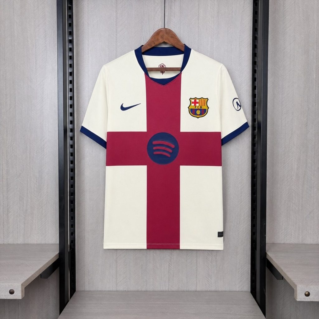 Camiseta cuarta equipacion FC Barcelona 2026-2027 beige versión fan