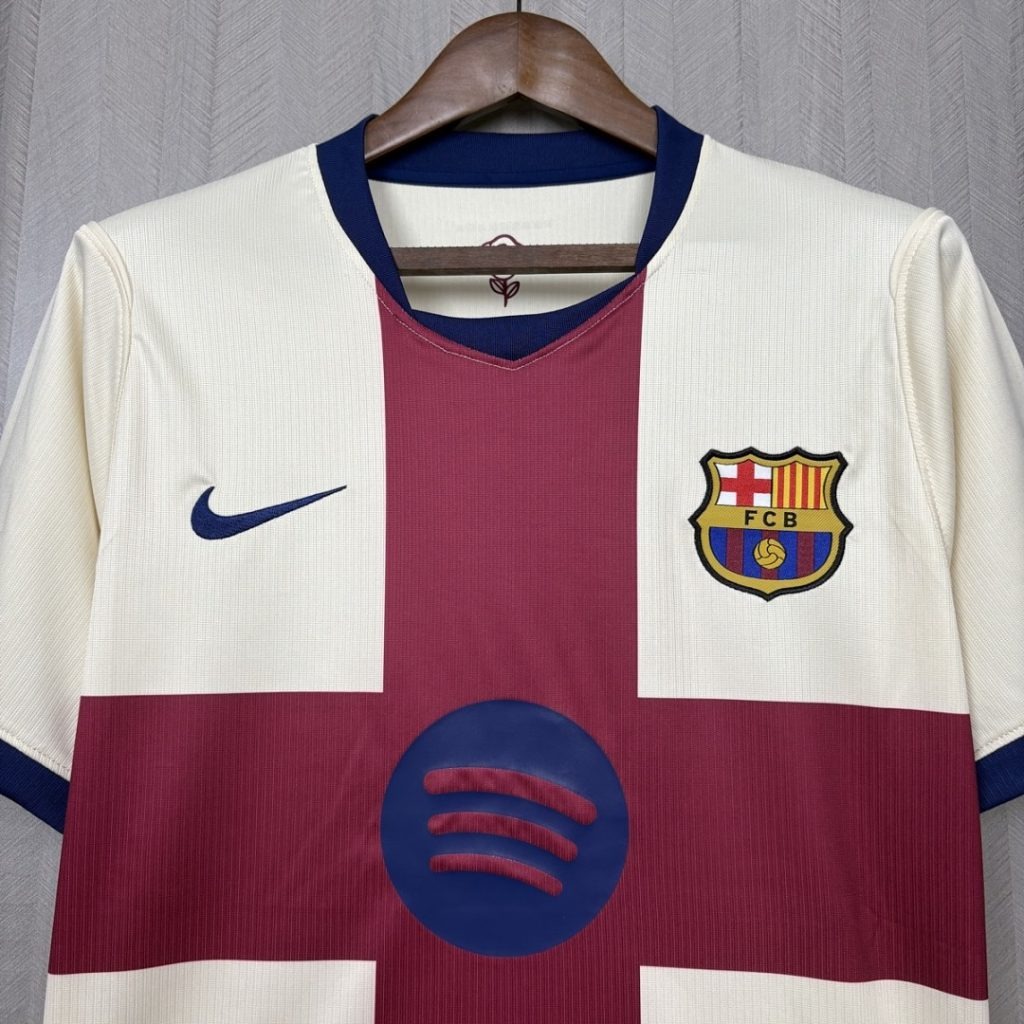Camiseta cuarta equipacion FC Barcelona 2026-2027 beige versión fan - Imagen 3