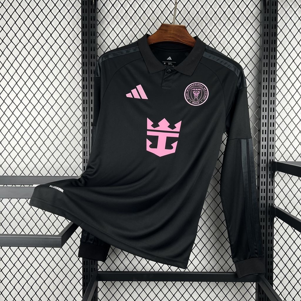 Camiseta manga larga Inter Miami negro 2026-2027 segunda equipacion version fan