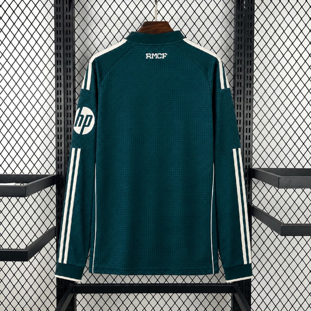 Camiseta manga larga Real Madrid verde 2026-2027 segunda equipacion versión fan - Imagen 2