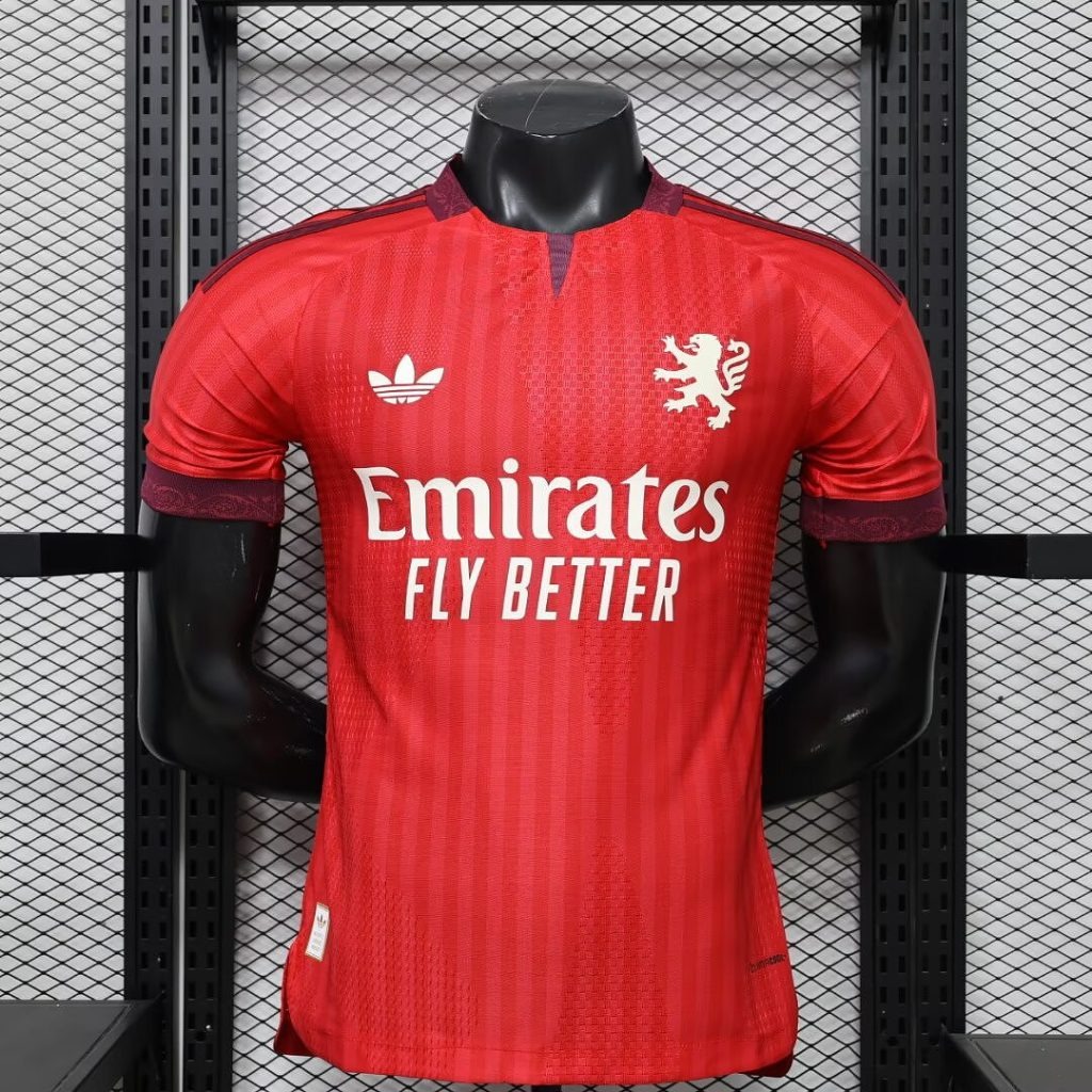 Camiseta roja Olympique Lyon 2026-2027 segunda equipacion versión jugador