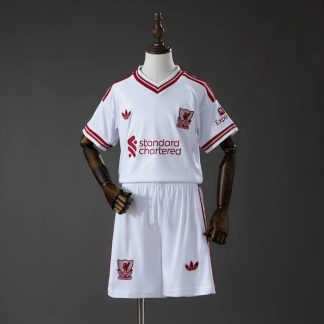 Conjunto Niño Liverpool Blanco 2026-2027 Segunda Equipacion