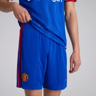 Pantalon corto azul Manchester United 2026-2027 segunda equipacion