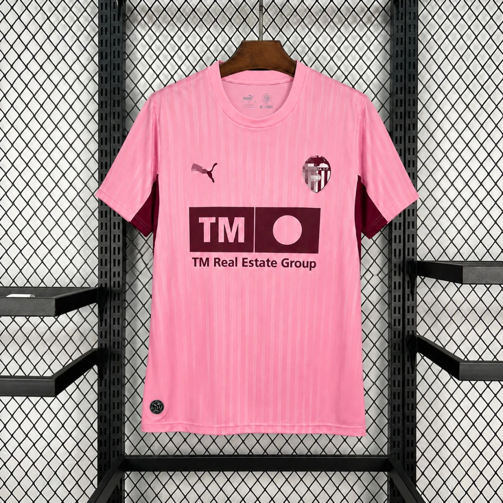 Camiseta Valencia CF 2026-2027 Rosa Tercera equipacion versión Fan