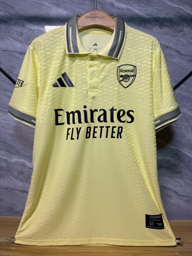 Camiseta Casual Arsenal 2026-2027 Amarillo Edicion Especial Versión Fan