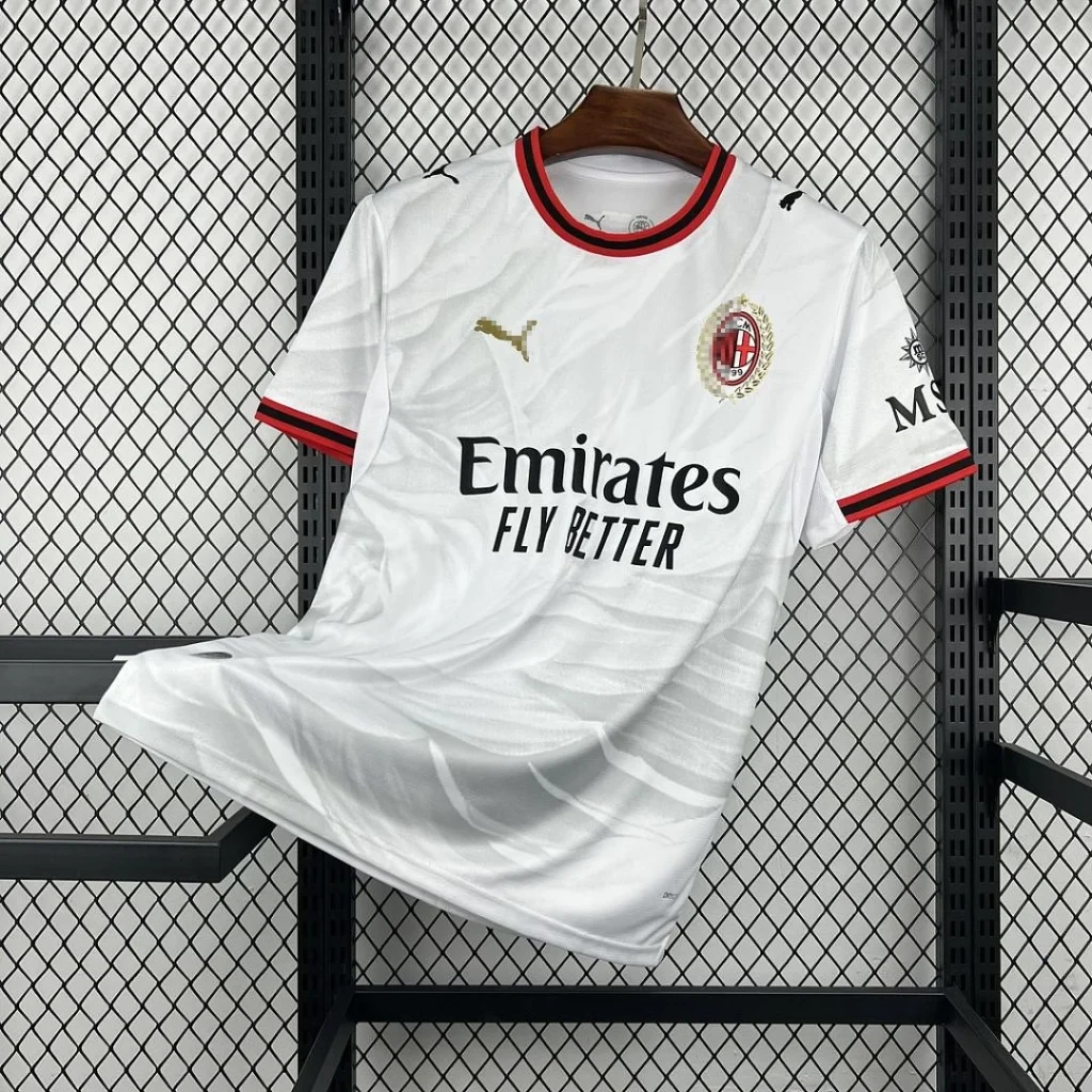 Camiseta blanca AC Milan 2026-2027 segunda equipacion versión fan