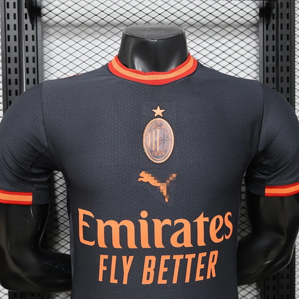 Camiseta AC Milan negro 2026-2027 tercera equipacion versión jugador - Imagen 3