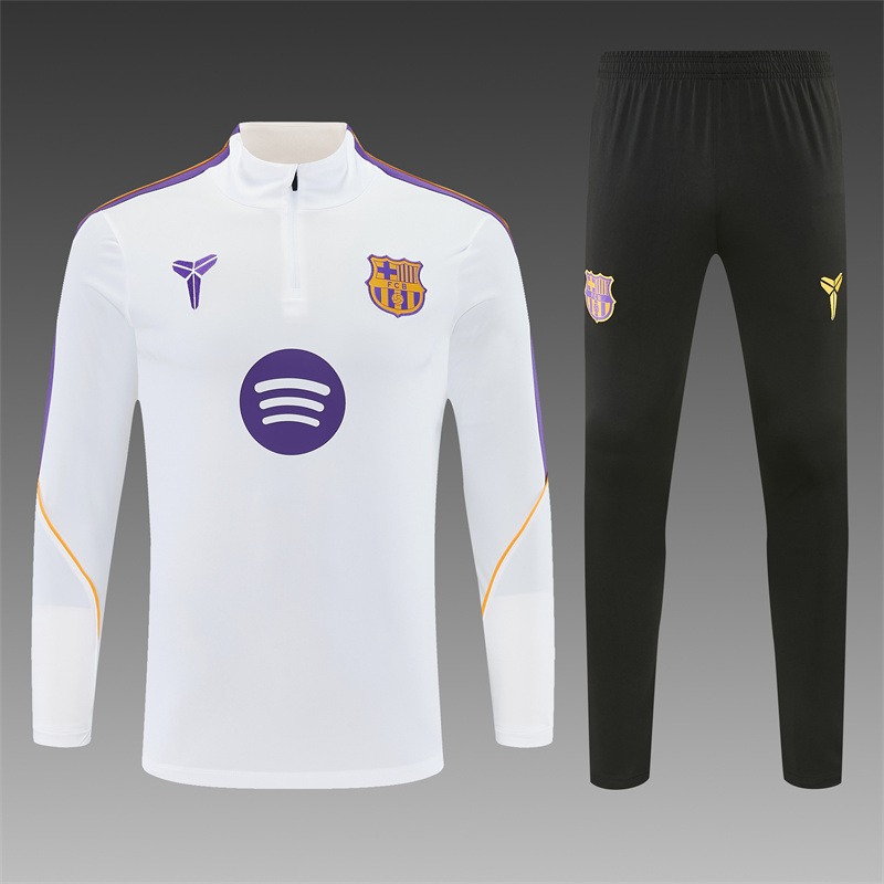 Conjunto chandal niño/adulto Blanco FC Barcelona 2026-2027 versión Fan