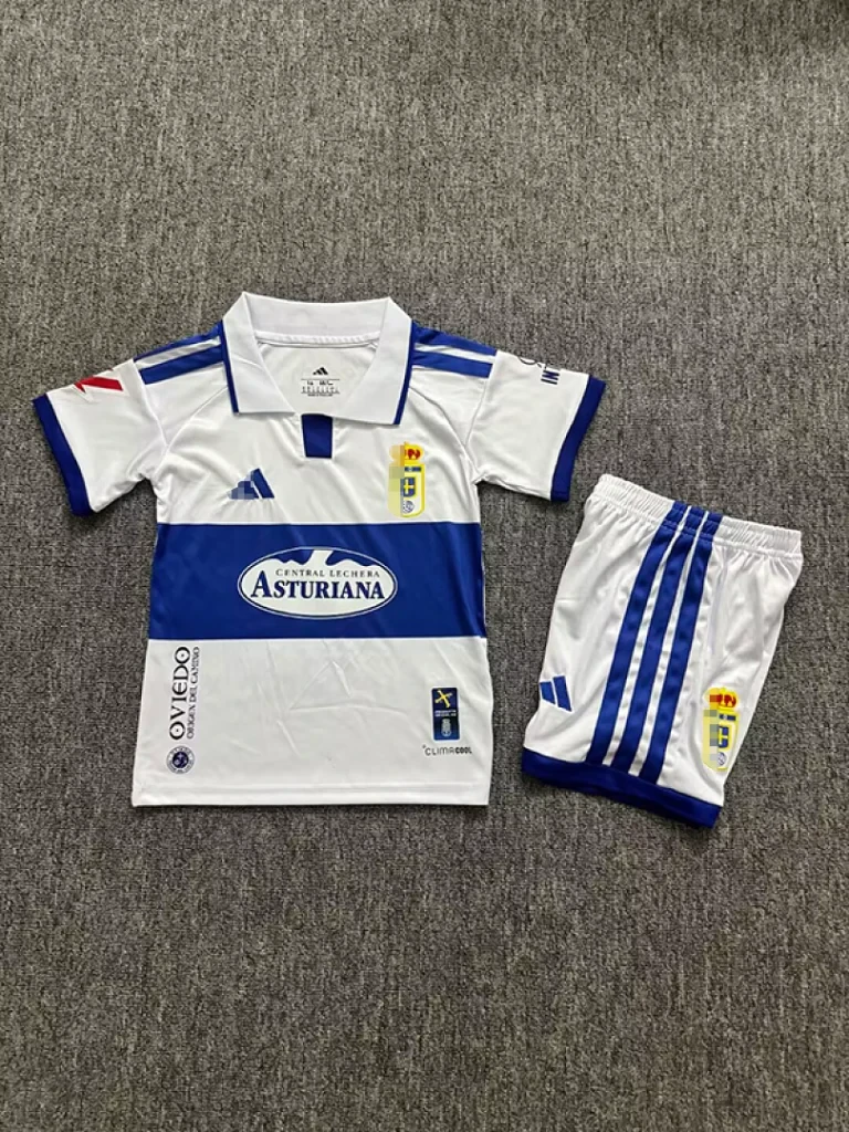 Conjunto niño Real Oviedo 2026-2027 Blanco Segunda equipacion