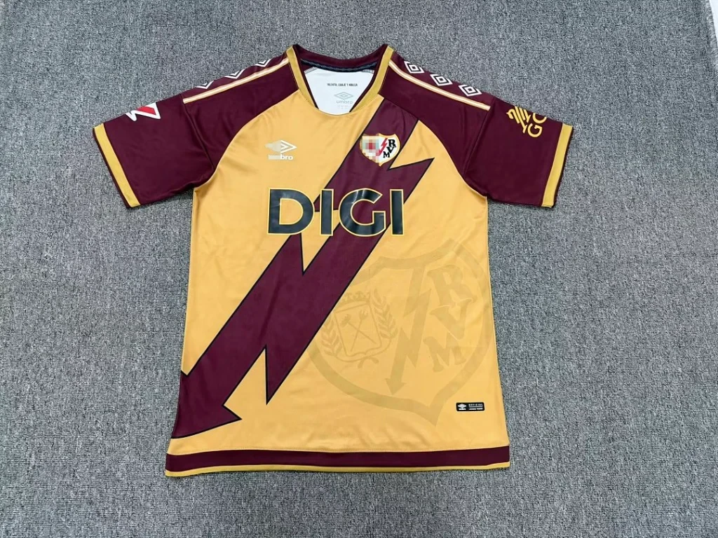 Camiseta Rayo Vallecano 2026-2027 Dorado Tercera Equipacion versión fan