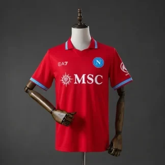 Camiseta roja Napoli 2026-2027 tercera equipacion versión jugador