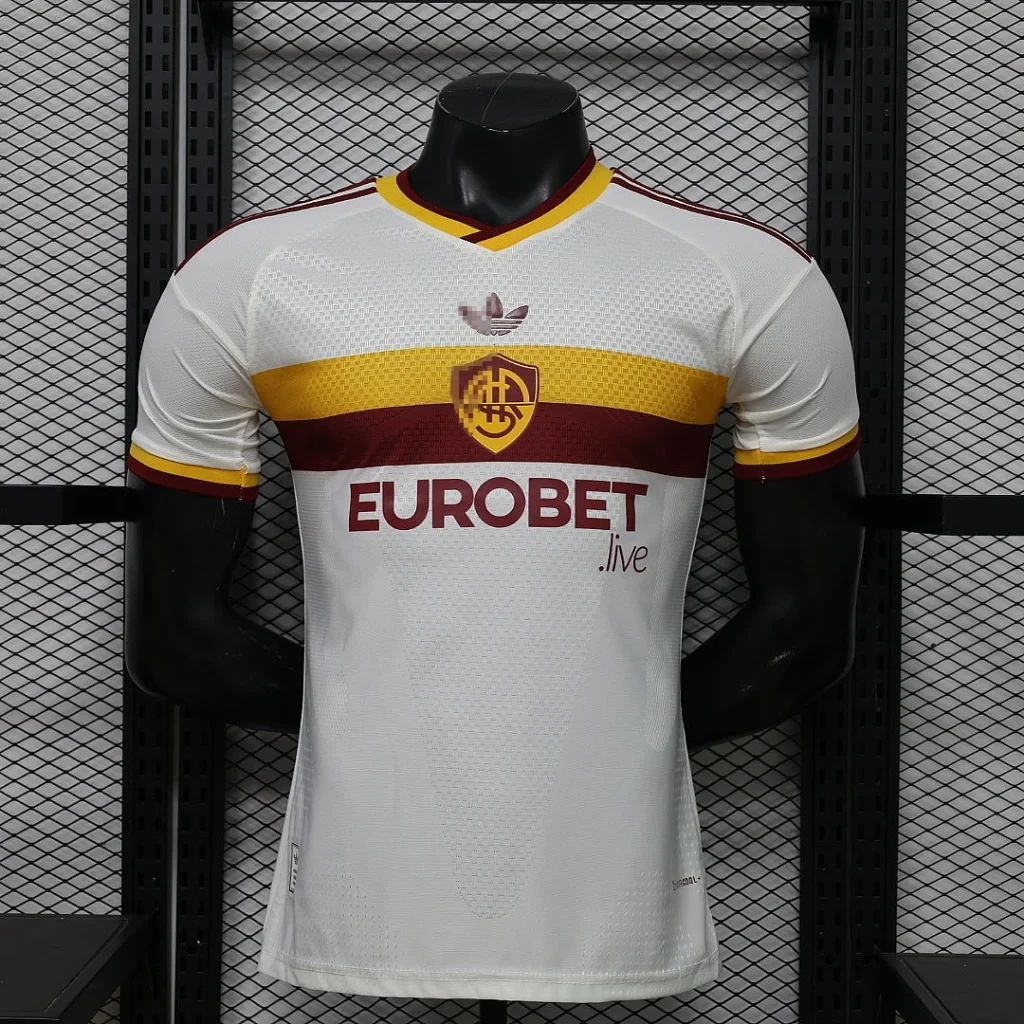 Camiseta AS Roma 2026-2027 blanca segunda equipacion versión jugador