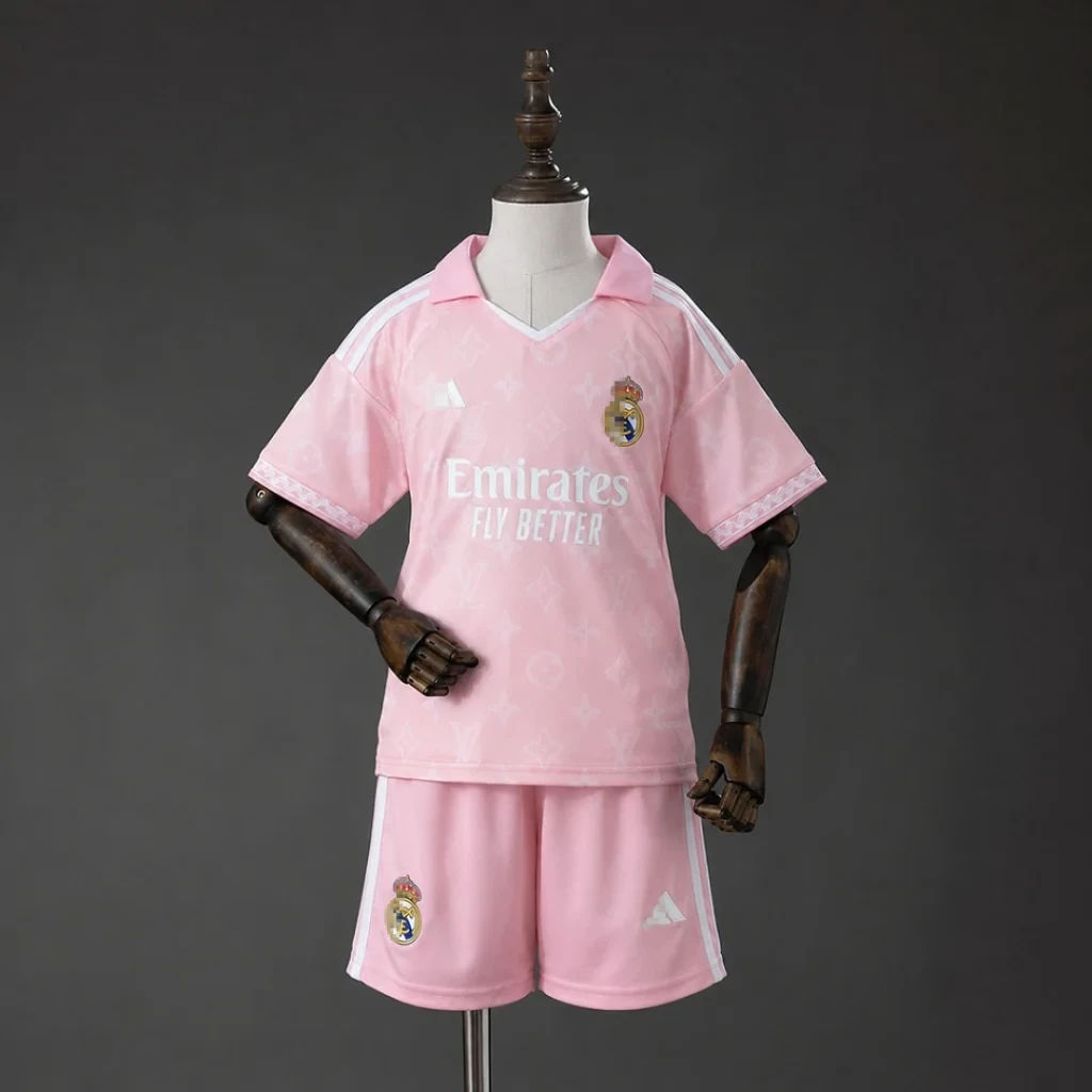 Conjunto Niño LV Floral Rosa Real Madrid 2026-2027 Edición Especial