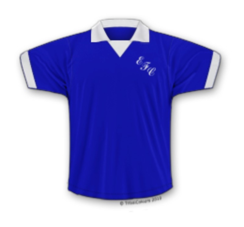Primera equipación de Everton 72-73