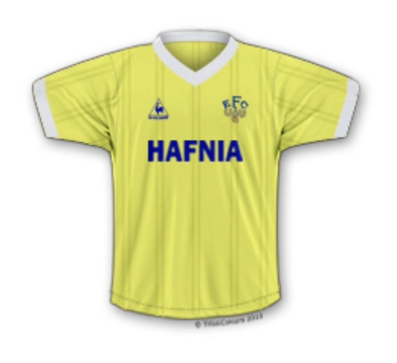 Tercera equipación de Everton 83-84