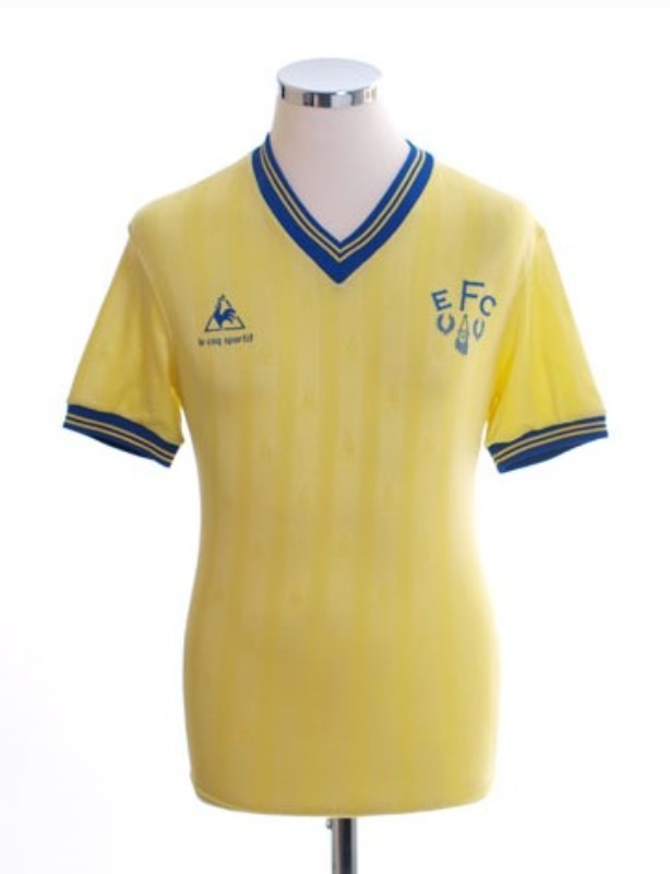 Segunda equipación de Everton 85-86
