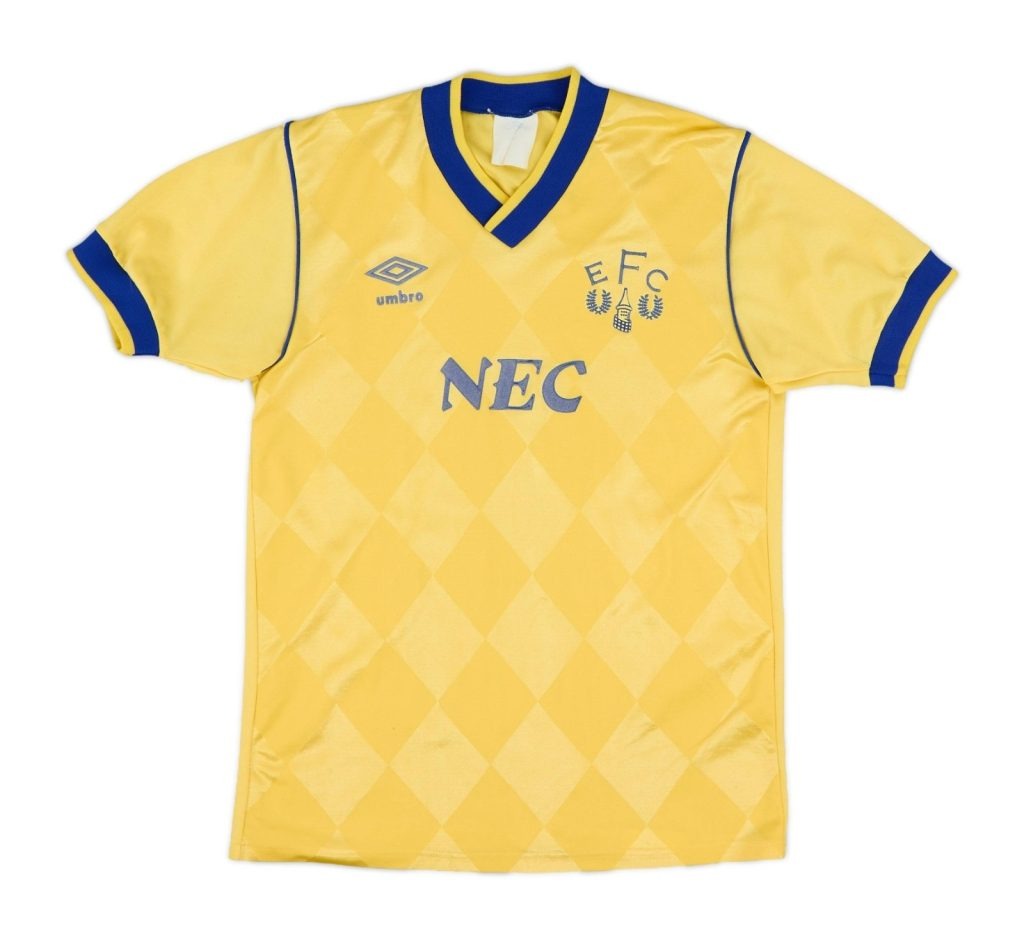 Segunda equipación de Everton 87-88